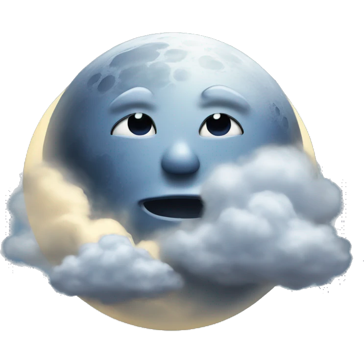 Moon in the cloud emoji
