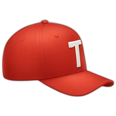 Red letter T with a cap emoji