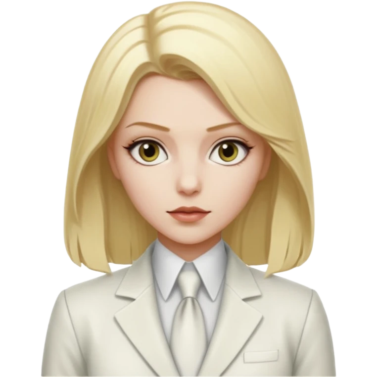 yelena belova in white widow suit with blonde hair emoji
