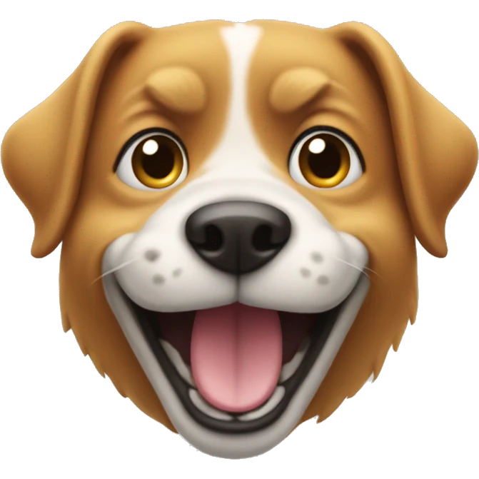 a laughfing dog emoji