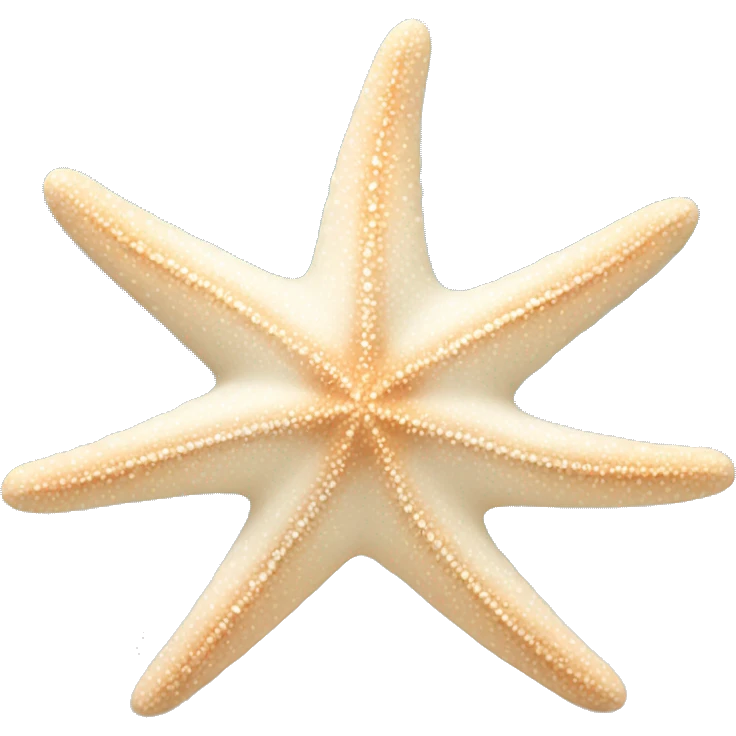 Beige and white starfish emoji
