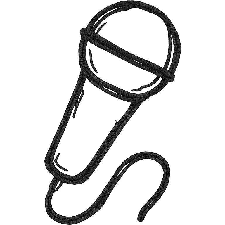 custom microphone emoji, minimalistic, flat design, bold lines emoji