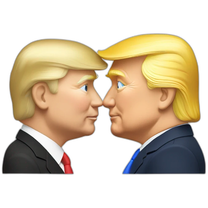 trump-and-putin-kissing,-lgbtq+ friendly, positivity, inclusiveness emoji