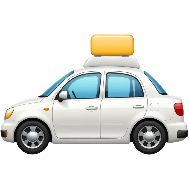 Auto blanco yendo al cine emoji