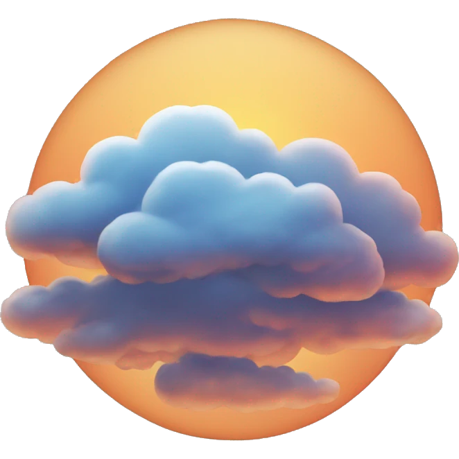 Sunset cloud emoji