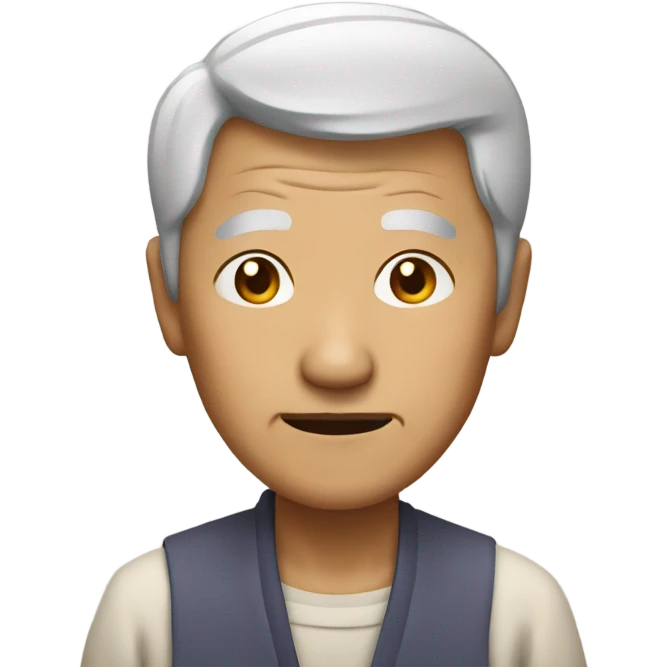 An old Asian person  emoji