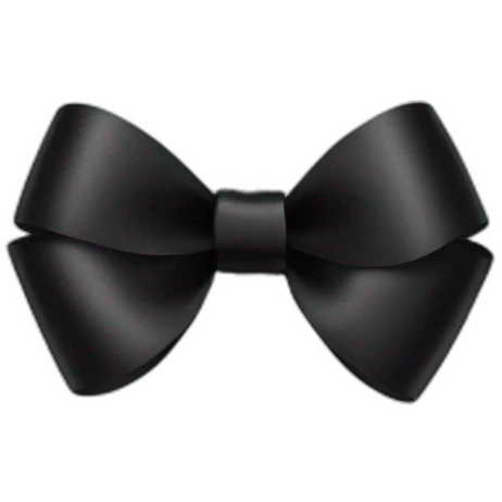 Black ribbon bow emoji