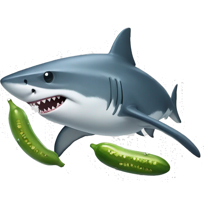 Shark with a pickle  emoji