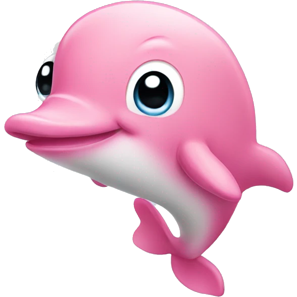 chibi pink dolphin emoji