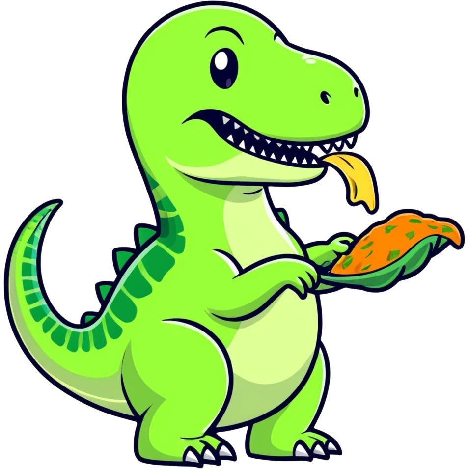 Dinosaur eating someone emoji