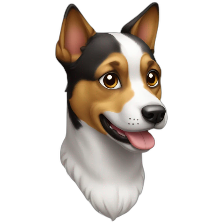 Chat sur chien emoji