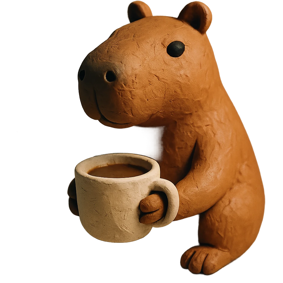 capybara drinking coffee emoji