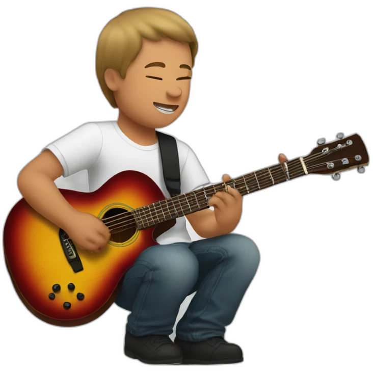 Down’s syndrome guitar player emoji