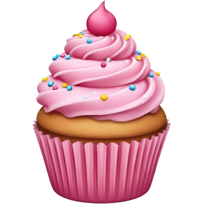 Cupcake with pink icing emoji