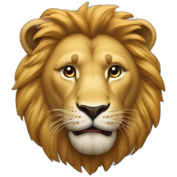 Un lion qui mange un donot emoji