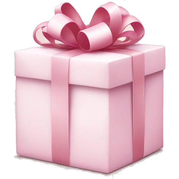 Light pink Christmas gifts under a white Christmas tree  emoji