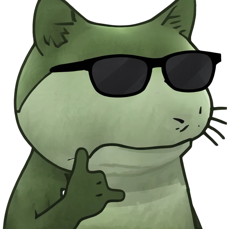 Cat with sunglasses emoji