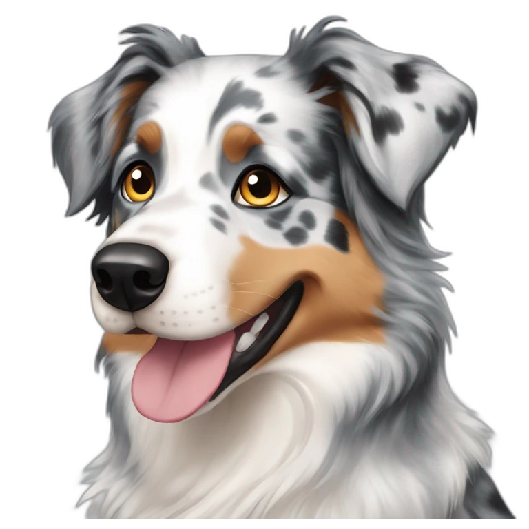 dog australian shepard blue merle emoji