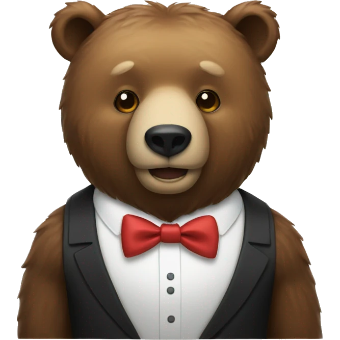 bear with bow tie emoji