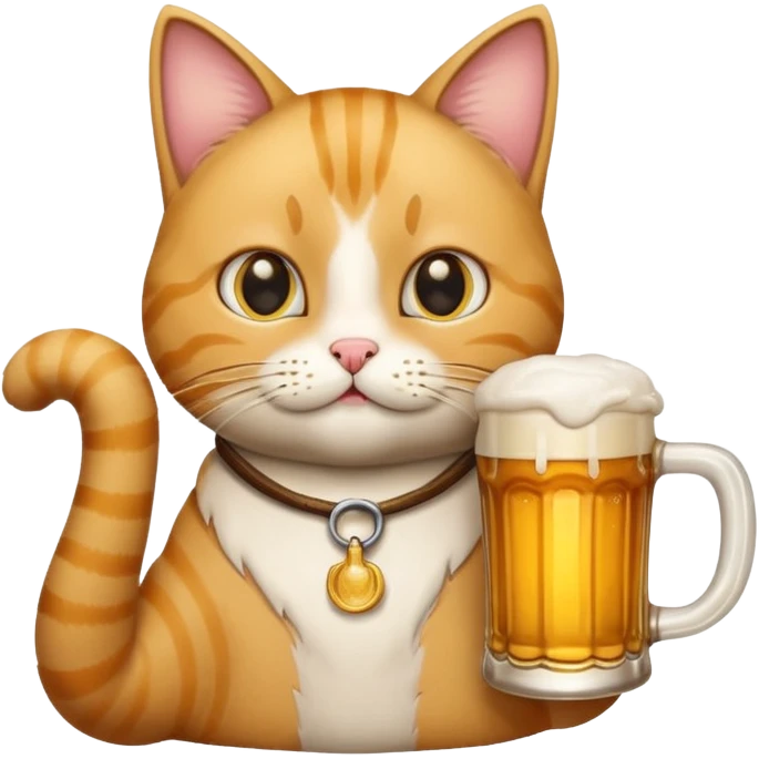 chat qui boit une biere emoji