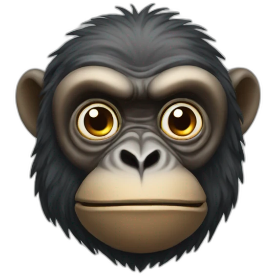 ape with the face of an owl emoji