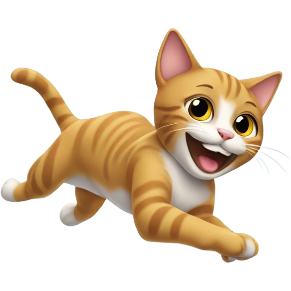 Cat doing backflip emoji