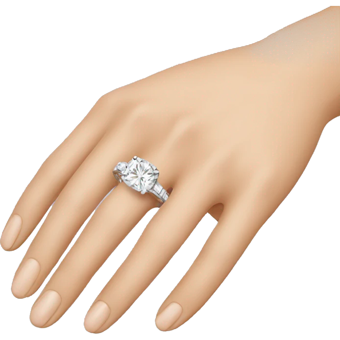 Hand with engagement ring emoji