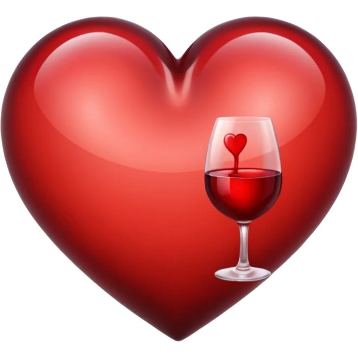 😍的❤️變成🍷 emoji