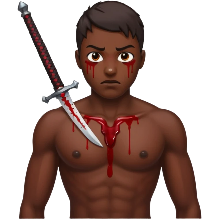 İnsan kalbinin içinden geçen Kılıç emoji