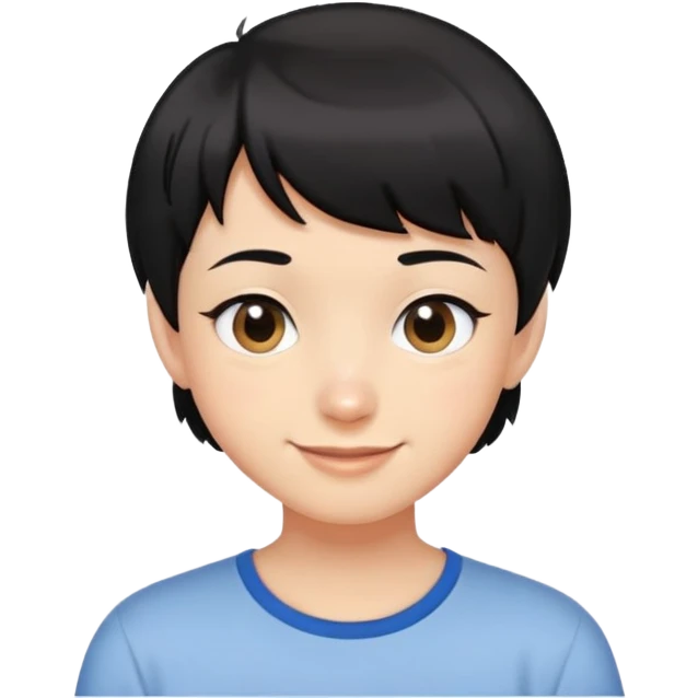 i have black short hair with littlebit fringe. i have 2 little moles on my left cheek wich is not far from my eye and my ear. i have sweet smile. i like wear shirt emoji
