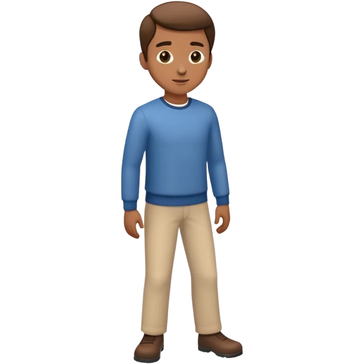 standing man in 3/4 angle emoji