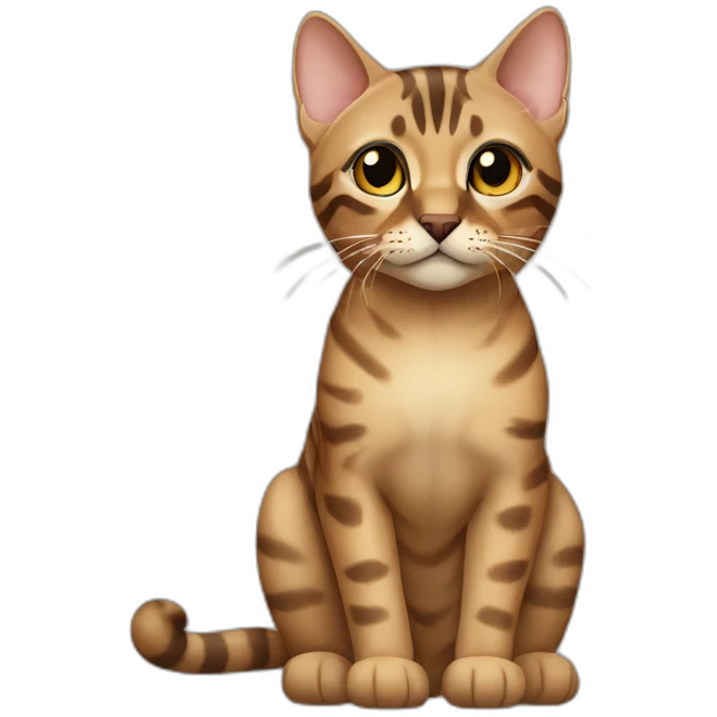 Dark beige Bengal cat emoji