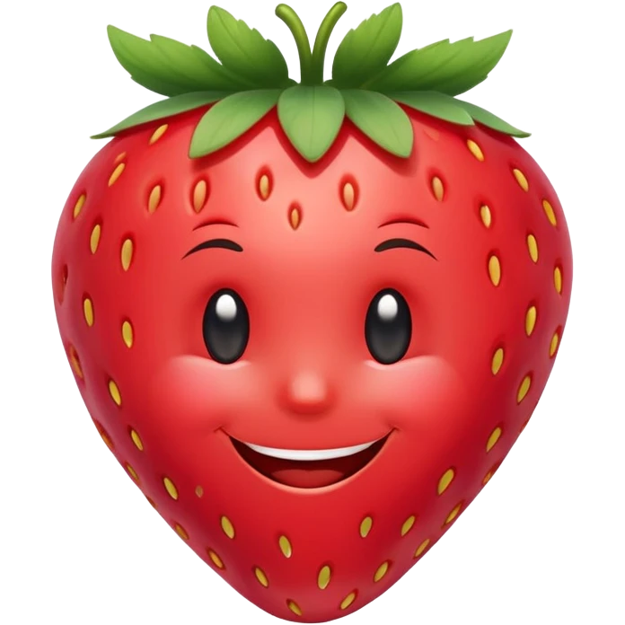Strawberry with a smile and a mini smiling Strawberry  emoji