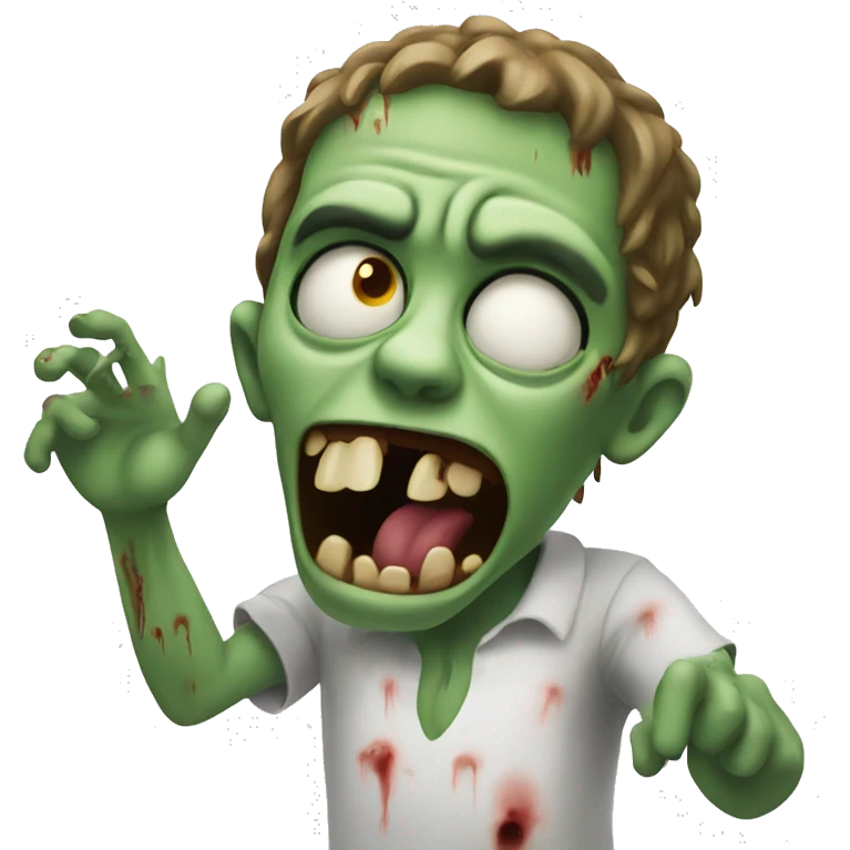 Zombie throwing up emoji