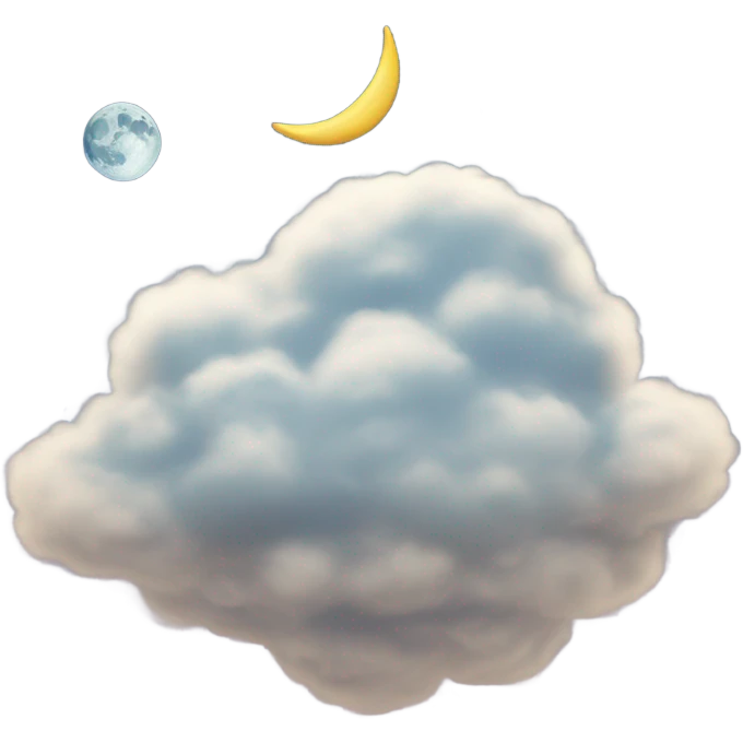 Cloud over the moon emoji