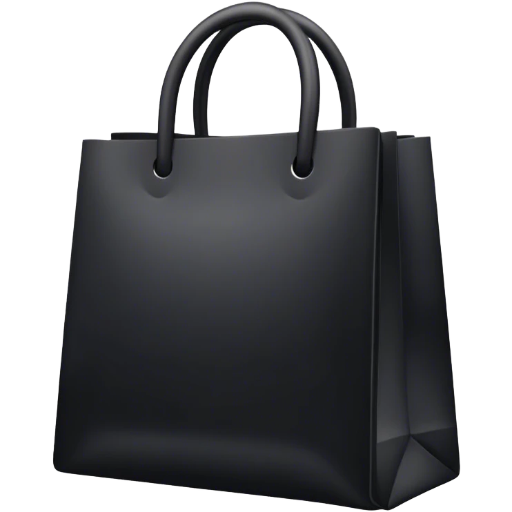 Black goodiebag with empty front emoji
