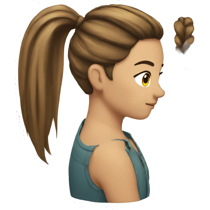 ponytail emoji