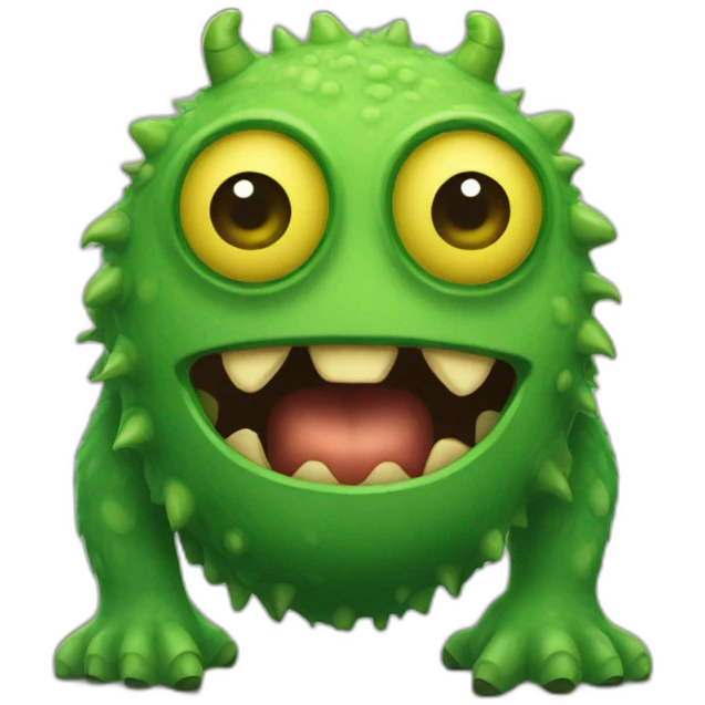 Big green and yellow monster emoji