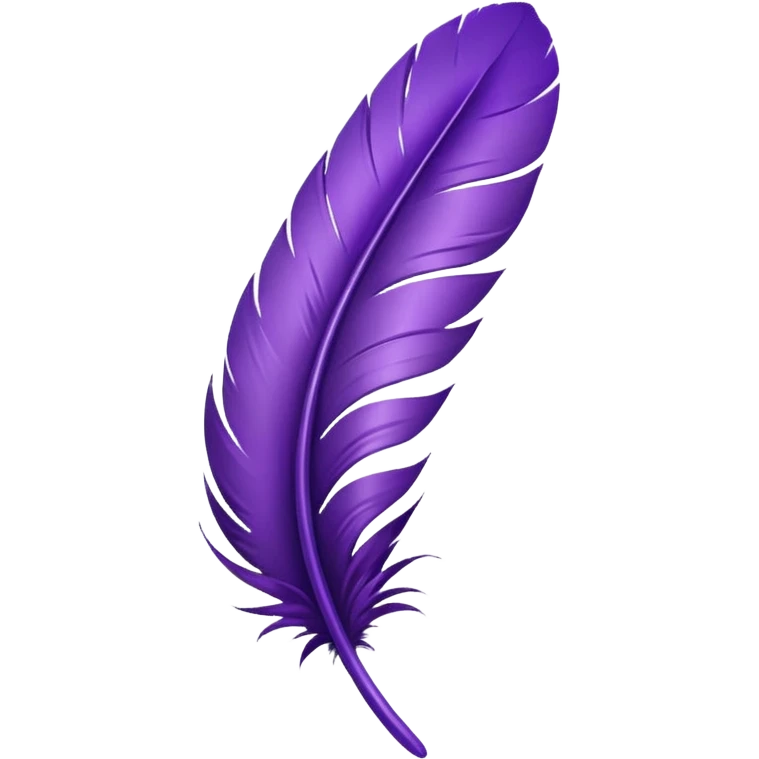 Purple feather modern minimailstic design with removed background emoji