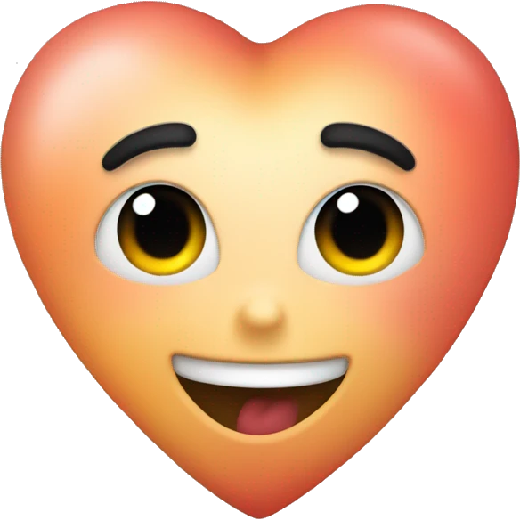 Peach heart emoji