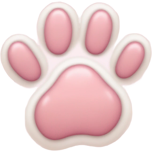 Pink cat paw emoji