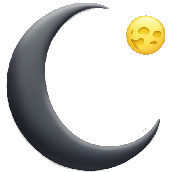 Crescent Moon on top of cloud + stars emoji