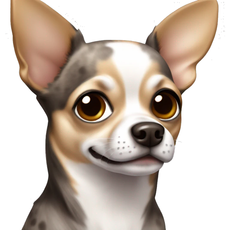 chihuahua with brown grey colors and some dark Spots emoji