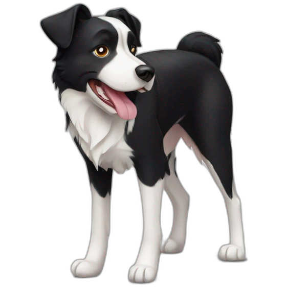 short-hair-black-and-white-border-collie-american-bulldog emoji