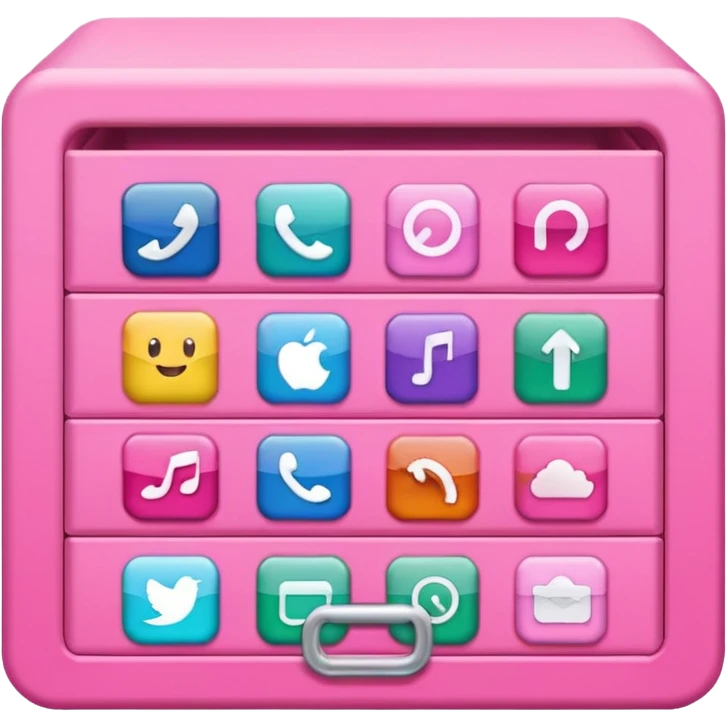 pink app drawer  emoji