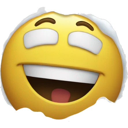 smiling smiley in a snow bank emoji