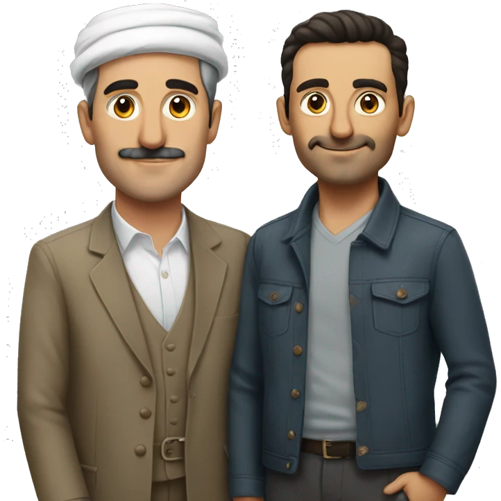 a turkish man next to his husband emoji