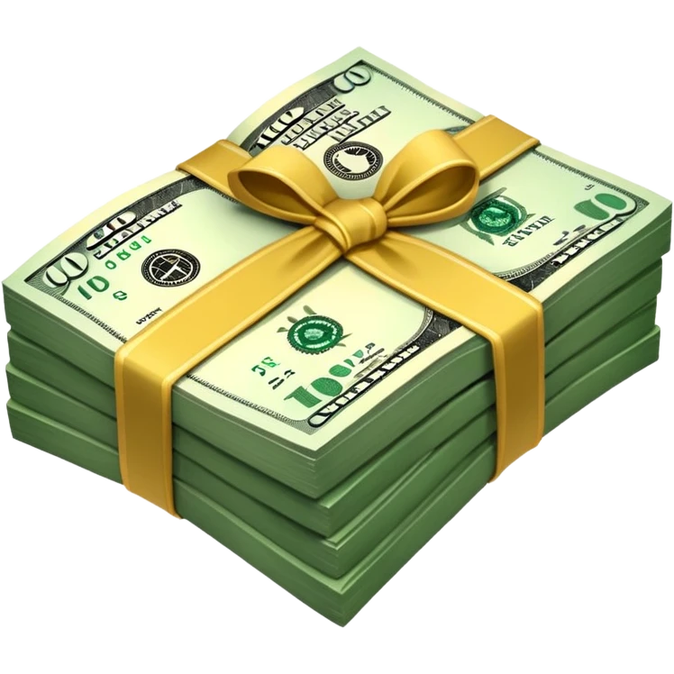 dollars a bundle of money emoji