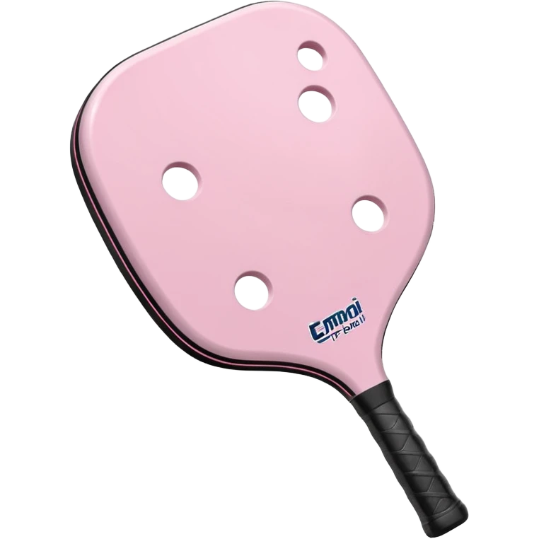 light pink pickleball paddle with white handle emoji
