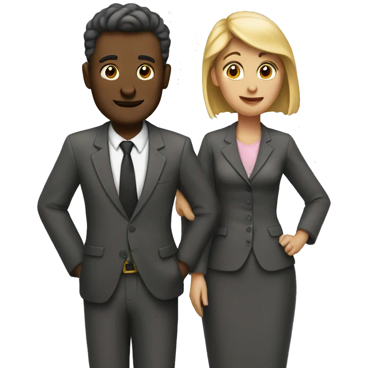 man and woman with an idea emoji
